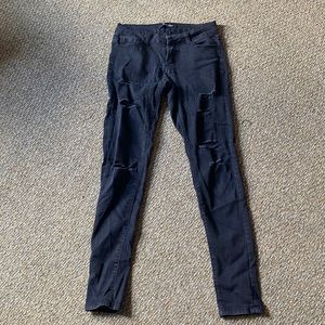 Black Ripped Jeggings
